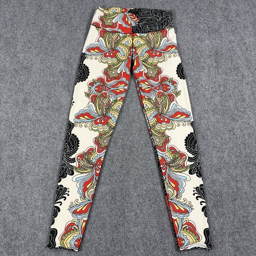 Eva Varro Pants Leggings Womens Large Floral Printed Stretch Pull On USA